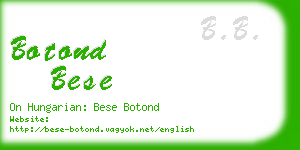 botond bese business card